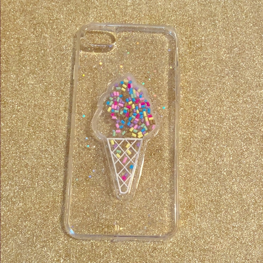 iPhone 7 8 Icecream Cone 3D Phone Case Sprinkles